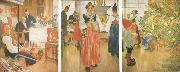 Carl Larsson Now it-s Christmas Again Sweden oil painting artist